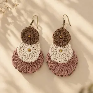 گوشواره گل رخ | اکسسوری کیف نقشید